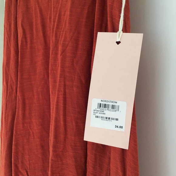 Lace Up Racerback Tank, Rust Orange - Picture 3 of 7